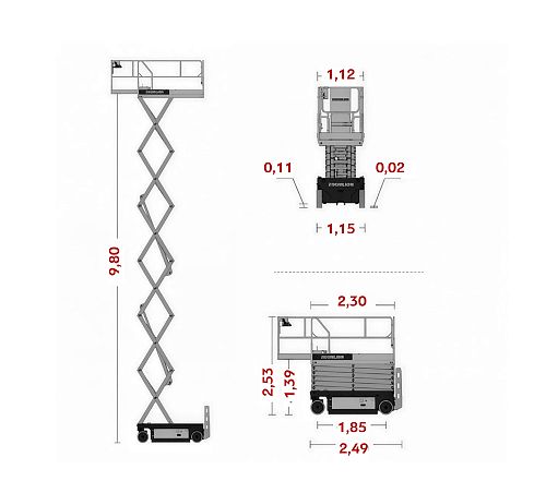 Ножничный подъёмник ZOOMLION ZS1012HDS