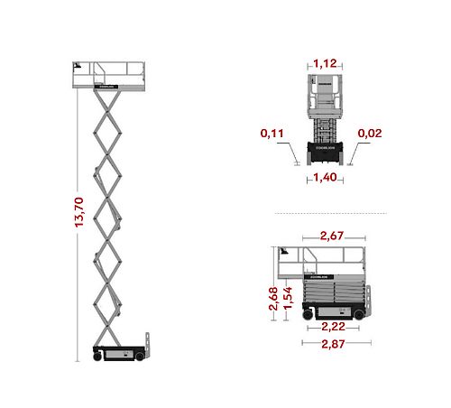 Ножничный подъёмник ZOOMLION ZS1414HDS