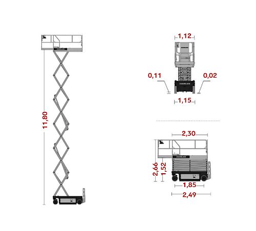 Ножничный подъёмник ZOOMLION ZS1212HDS
